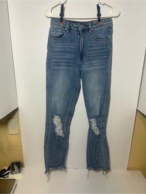 Classic High-Rise Distressed Women's Jeans - Blue shop Stevie